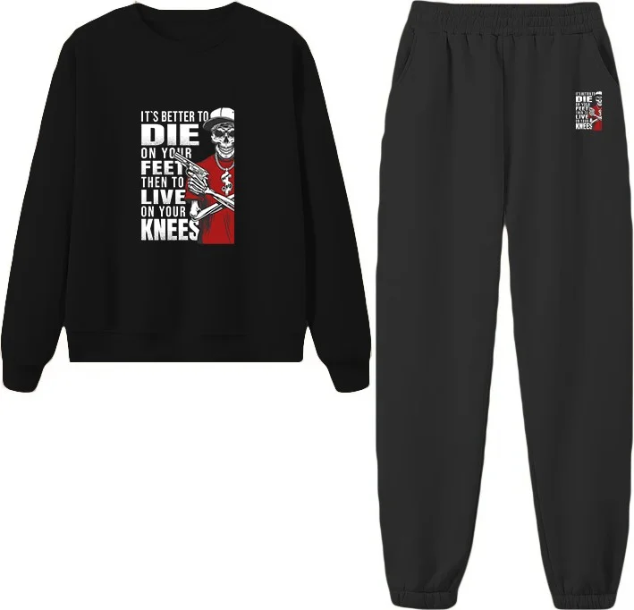 DogFish Tracksuit Set Die Printed Plus Size Bottom Top Set