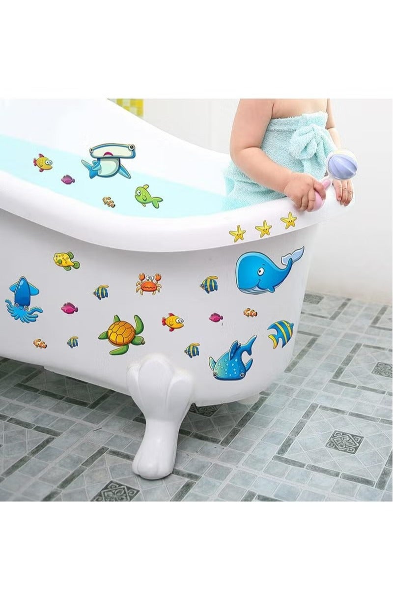 24PCS Non-Slip Bathtub Shower Wall Stickers，Bath Tub Stickers for Kid's Room, Bathroom - Image 2