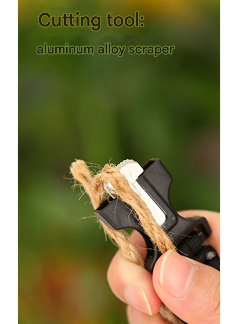 سوار باراكورد للنجاة ٥ في ١ مزود ببوصلة، وصافرة، ومشعل نار، وقاطع | معدات طوارئ للتخييم والمشي لمسافات طويلة والأنشطة الخارجية - Image 4