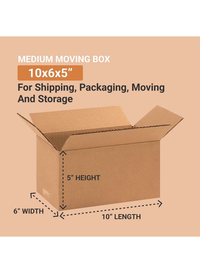 أفيديتي 10 × 6 × 5 صناديق من الورق المقوى المموج صغيرة 10 لتر × 6 عرض × 5 ارتفاع، حزمة من 25 عبوة شحن، صندوق تخزين متحرك للمنزل أو العمل، صناديق كبيرة بالجملة قوية - Image 2