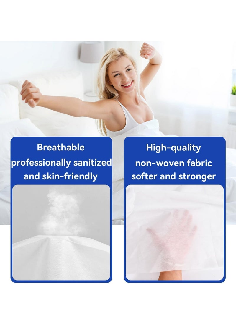 Oasisgalore 4-Piece Disposable Bed Set for Travel, Hotel, Spa - Soft, Dirt-Resistant  - Image 4