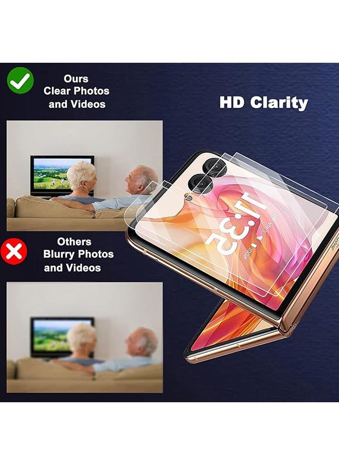 2 Pack Screen Protector for Motorola Razr 50 Ultra Front Tempered Glass Full Coverage Screen Guard 9H Hardness Anti Fingerprint Scratch Resistance for Motorola Razr 50 Ultra