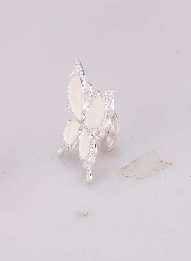 Xinally RUN 6 Pieces Butterfly Cabinet Pull Knobs Decorative Closet Cupboard Wardrobe Single Hole Handles Home Decor (White) - Image 3