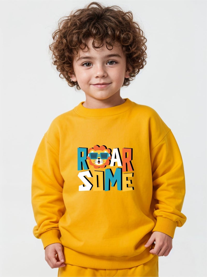 minicult Full Sleeves Sweatshirt for Kids with Fun Prints(Lion)(Pack of 3)(9-10 Years) - Image 3