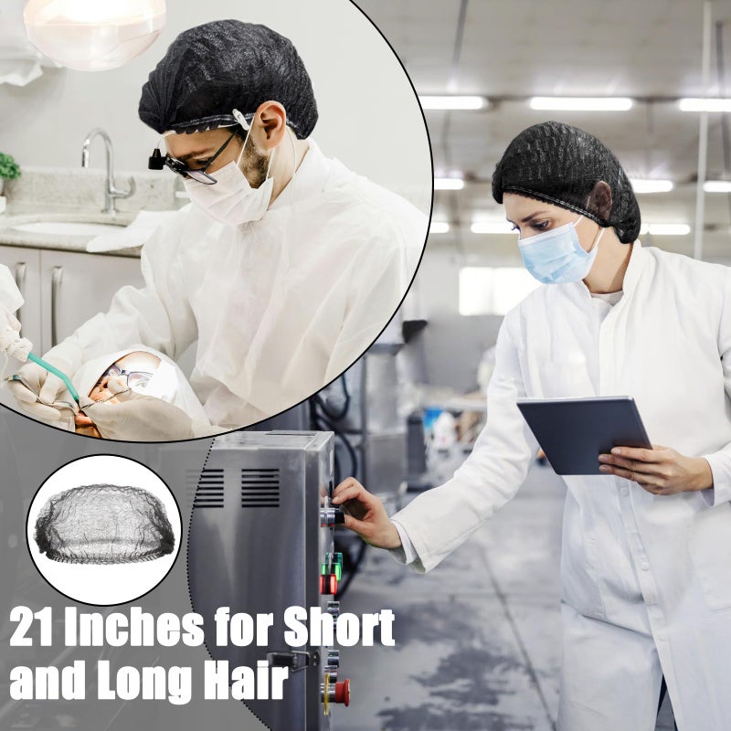 Retainbre 500 Pcs Disposable Hair Nets Bouffant Caps Bulk Hair Covers 21" Elastic Hairnets for Food Service, Nurses, Labs, Kitchen - Image 5