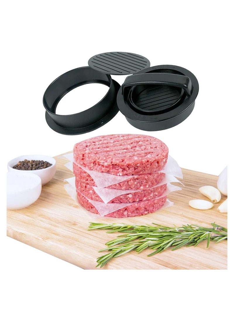 Bukela 3 In 1 Burger Press With Round Non-stick Handle, Stuffed Burger Patty Maker, Adjustable Sliding Mold for Hamburgers and Beef Burgers, Grill Tool Set  - Image 5