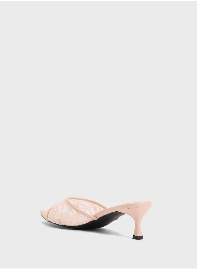 Ginger Lace Strap Heeled Sandal  - Image 3