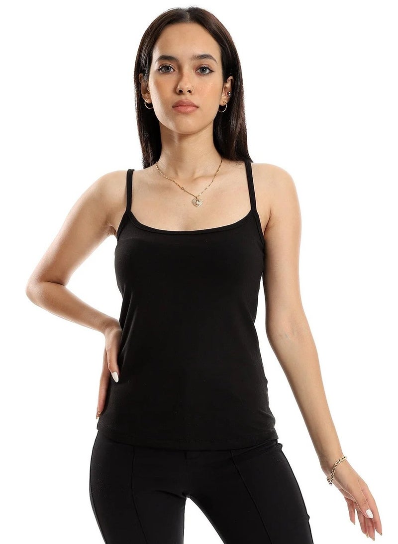 COTTONIL Cottonil® Women Tank Top Black (Spaghetti Strap)  - Image 2