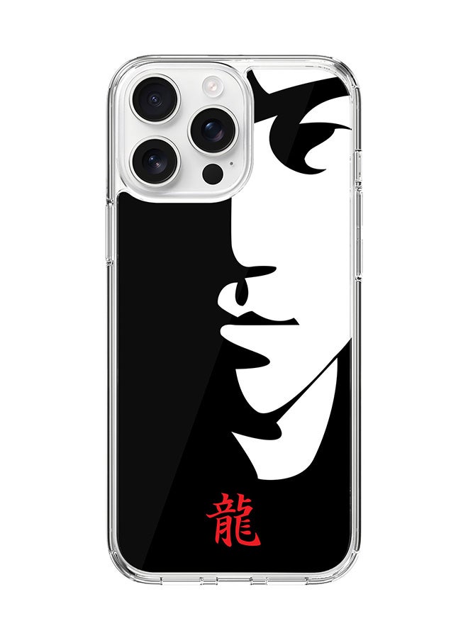 Stylizedd For iPhone 16 Pro Max Case [Compatible with MagSafe] Slim Magnetic cover Clear Phone Case - Tibute - Bruce Lee (Black) - Image 1