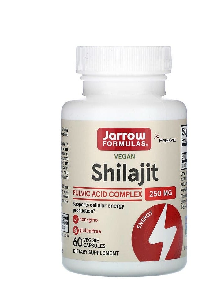 جارو فورملاز مركب حمض الفولفيك شيلاجيت النباتي، 250 ملغ، 60 كبسولة نباتية