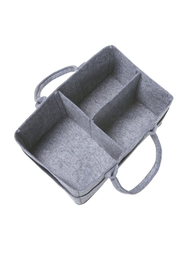 Felt cloth storage bag baby diaper box storage box stroller storage box felt baby basket baby diaper wipes portable tote bag  - Image 4
