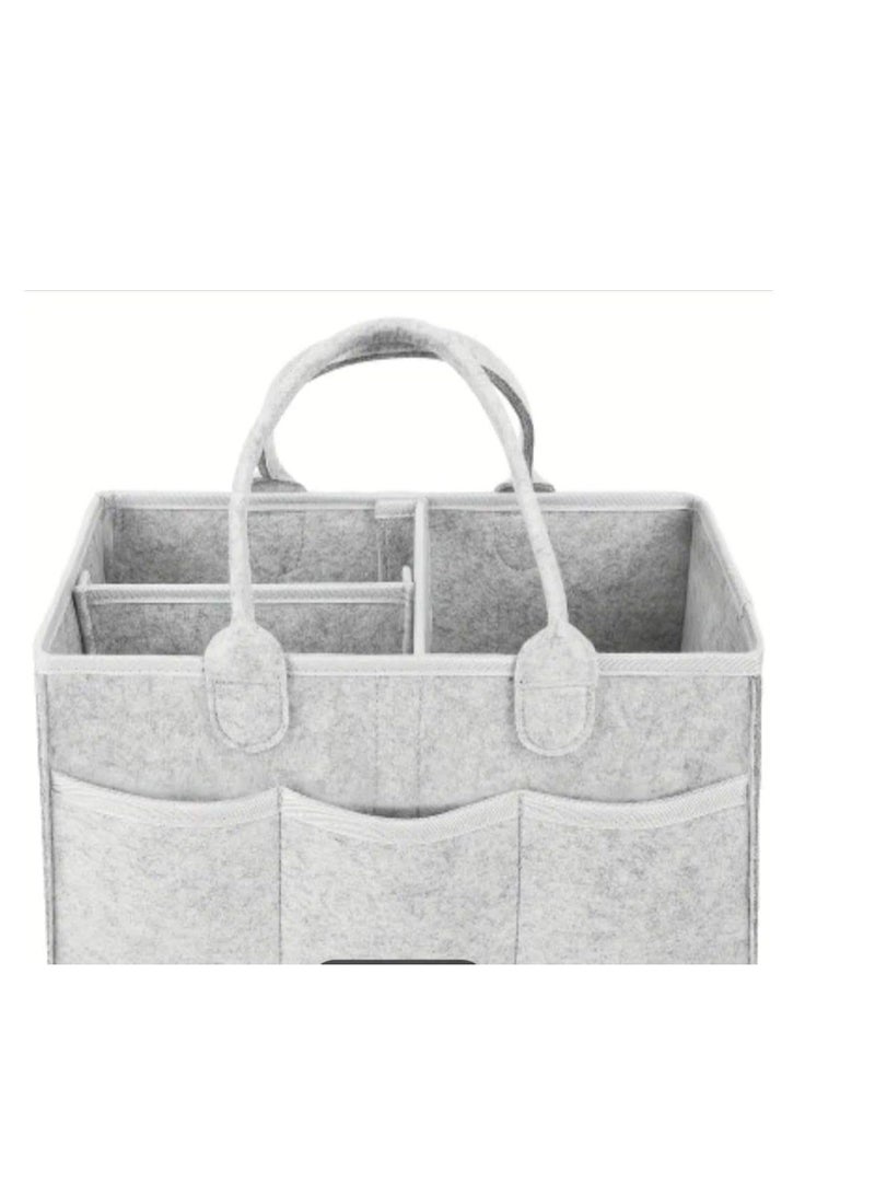 Felt cloth storage bag baby diaper box storage box stroller storage box felt baby basket baby diaper wipes portable tote bag  - Image 1