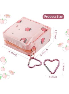 Unik 2-Piece Period Bag, Sanitary Napkin Storage Pad Bags for Feminine Product Organizer with Hooks,Gifts for Girls  - Image 2