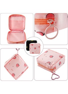 Unik 2-Piece Period Bag, Sanitary Napkin Storage Pad Bags for Feminine Product Organizer with Hooks,Gifts for Girls  - Image 3
