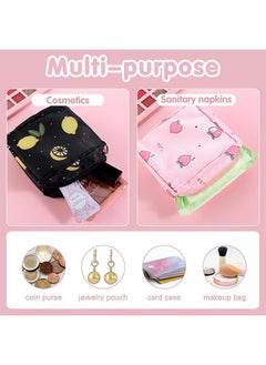 Unik 2-Piece Period Bag, Sanitary Napkin Storage Pad Bags for Feminine Product Organizer with Hooks,Gifts for Girls  - Image 5
