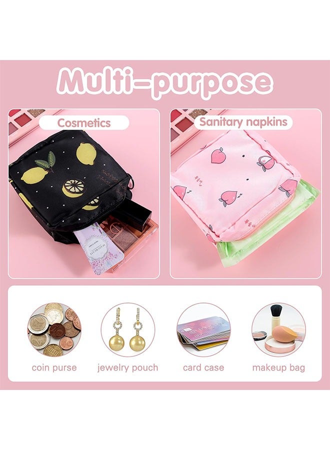 Unik 2-Piece Period Bag, Sanitary Napkin Storage Pad Bags for Feminine Product Organizer with Hooks,Gifts for Girls - Image 5