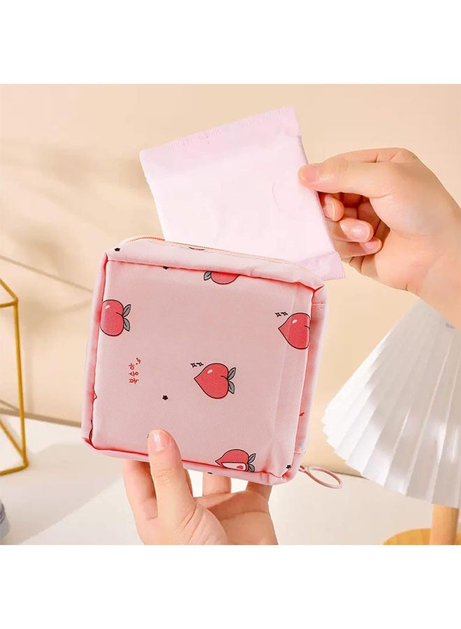 Unik 2-Piece Period Bag, Sanitary Napkin Storage Pad Bags for Feminine Product Organizer with Hooks,Gifts for Girls - Image 4