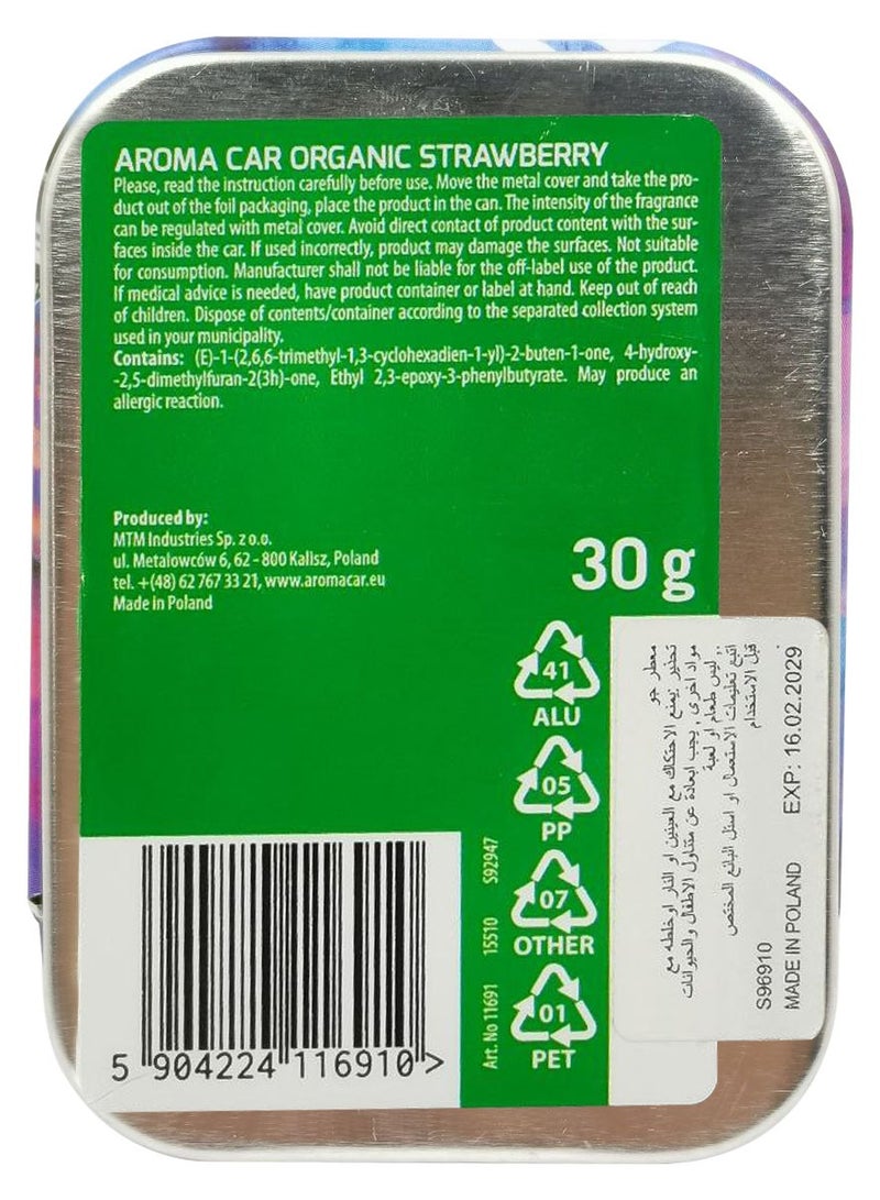 أروما معطر جو للسيارة منزلق - ألياف عضوية برائحة تدوم طويلاً، للسيارات والمنزل والمكتب أروما - رائحة الفراولة - 30 جم - Image 4