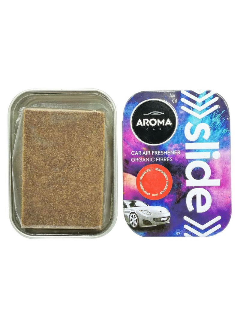 أروما معطر جو للسيارة منزلق - ألياف عضوية برائحة تدوم طويلاً، للسيارات والمنزل والمكتب أروما - رائحة الفراولة - 30 جم - Image 5