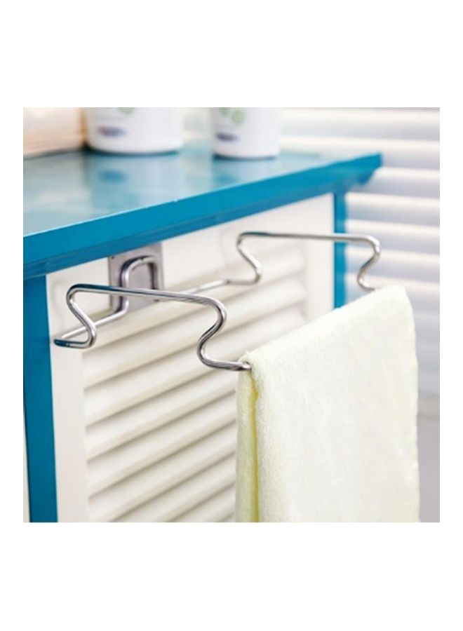 NIBEMINENT Stainless Steel Garbage Bag Holder Silver 20x16x5cm - Image 2