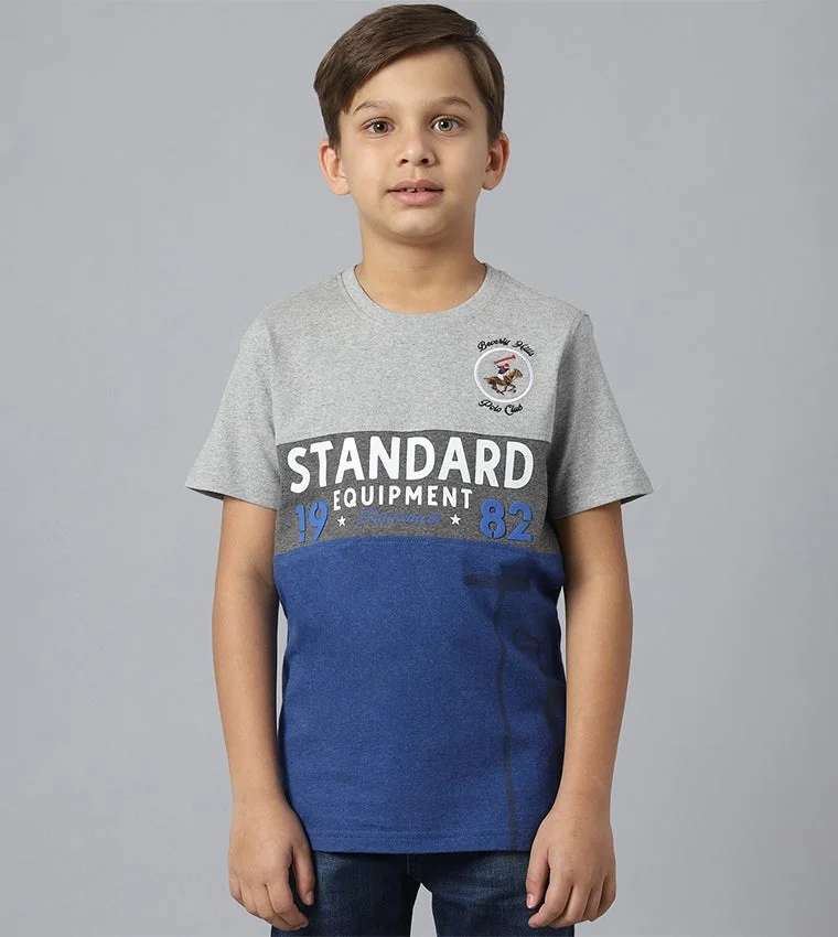 Typographic Print Crew-Neck T-Shirt