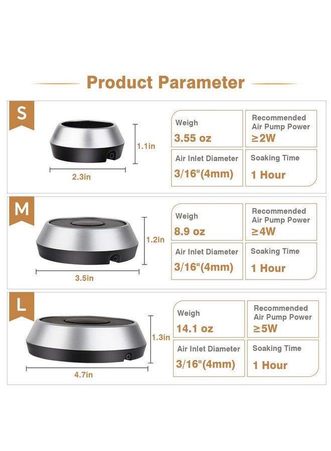 hygger Air Stone for Aquarium 2.3 Inch Fish Tank Bubble Kit Oxygen Diffuser with Air Tube, Check Valve Hydroponic Aeration Bubbler (Not Include Air Pump) - Image 3