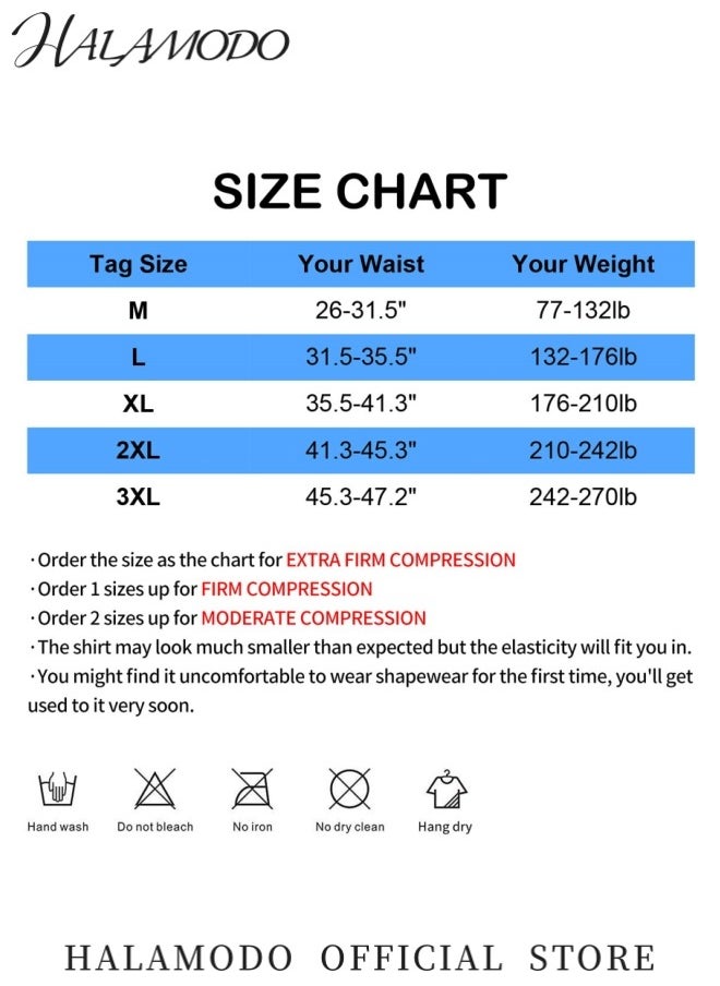 HALAMODO - Men's Shapewear Body Shaper Slimming Undershirts Compression Shirts Slim Fit Undershirt Pullover Thin Lightweight Sport Shirt - Image 1