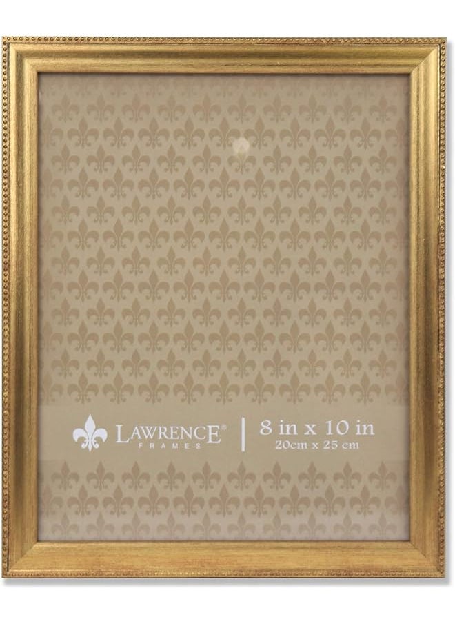 Lawrence Frames Frames Classic Bead Picture Frame, Gold, 8x10, 537080  - Image 1