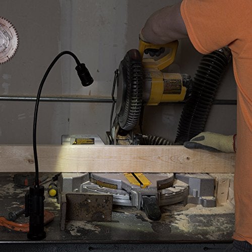 Stalwart CREE LED Work Light - 550 Lumen Magnetic Light Lamp with Flexible Gooseneck - Portable LED Lamp for Sewing, Crafting, or Workbench (Black) - Image 4