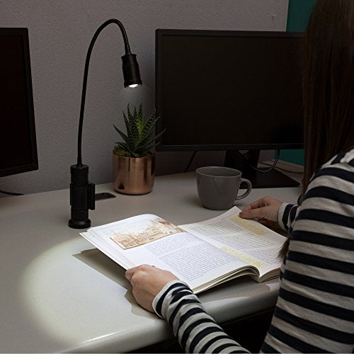 Stalwart CREE LED Work Light - 550 Lumen Magnetic Light Lamp with Flexible Gooseneck - Portable LED Lamp for Sewing, Crafting, or Workbench (Black) - Image 3