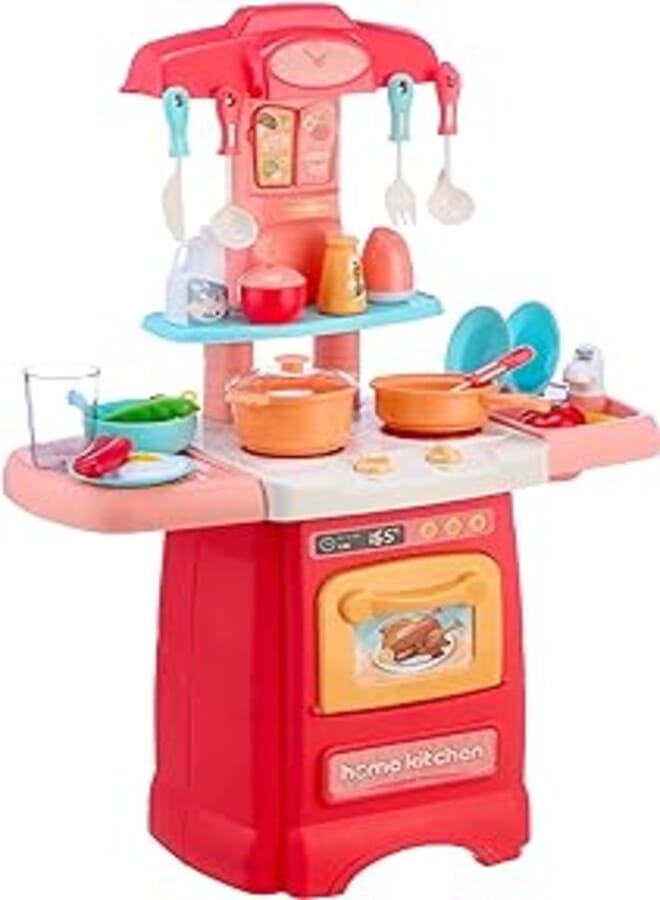 Fashion Kitchen With Sound, Light and Water 45 * 62 * 21.5cm 29pcs