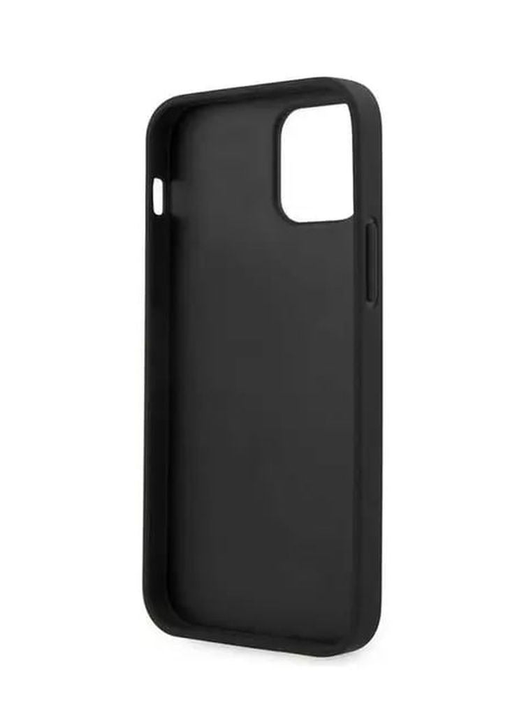 GUESS PU Iridescent ''LOVE'' Debossed Case w/ Metal Logo for iPhone 12 / 12 Pro (6.1") - Black - Image 5