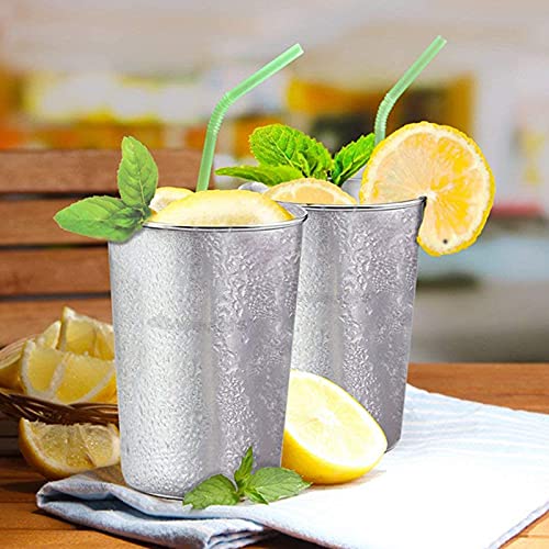 YOLCAR 4Pack 6oz Small Stainless Steel Cups, BPA Free Healthy Pint Drinking Cups Metal Drinking Glasses ​For Kids (Silver, 170ml/6oz) - Image 5
