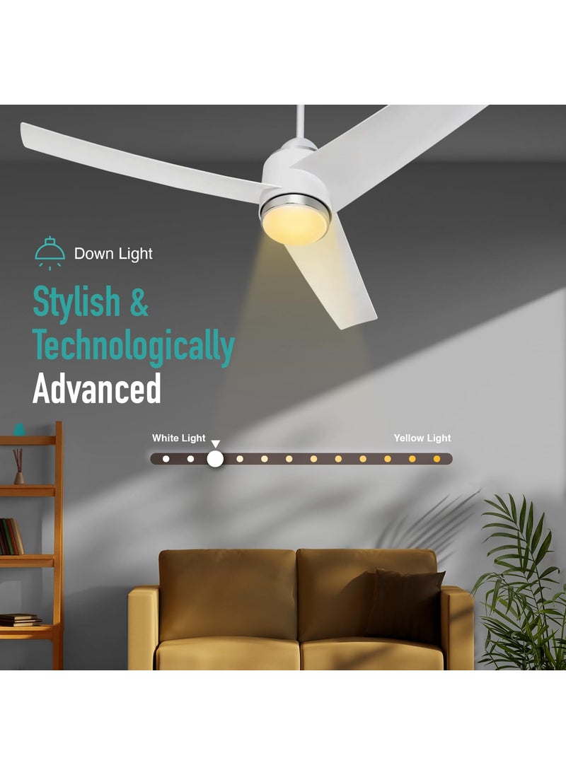 KUHL KUHL Windzz K3 1320 mm 65 Power Saving BLDC Ceiling Fan BEE 5 Star Rated ISI Marked High Air Flow 5 Year Warranty on Motor IoT Operate via Mobile Alexa White  - Image 5