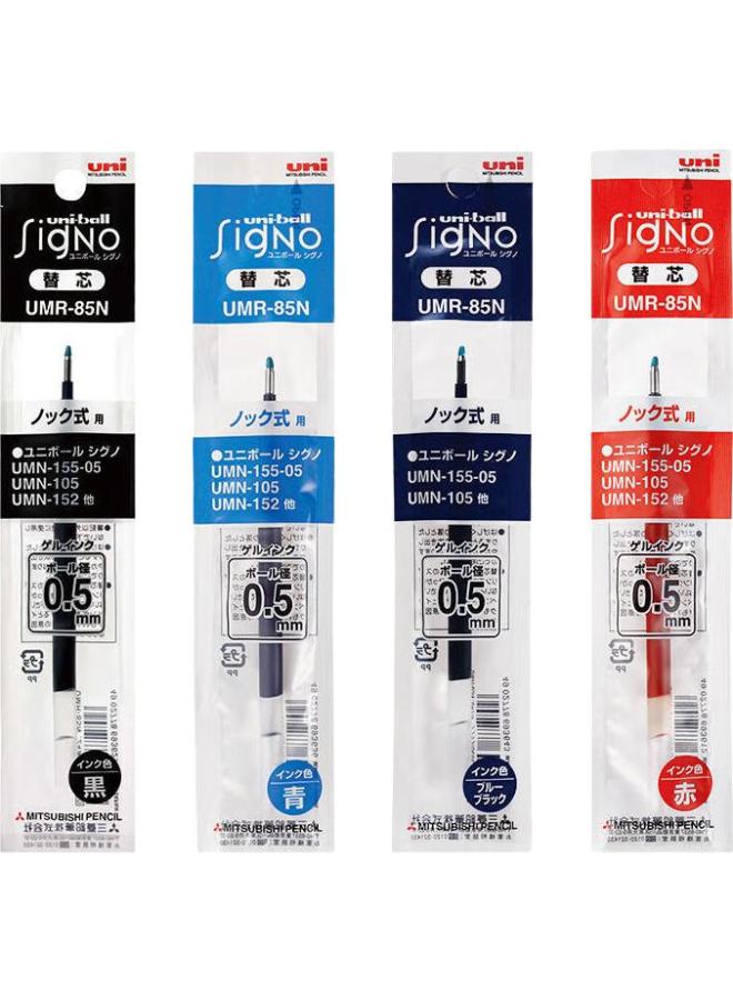 Uni Mitsubishi Uni-Ball Umr-85N Retractable Pen Refill 0.5Mm Gel Ink Blue-Black Refill, Compatible With Signature Pens Umn-155 105 152 207 And Other Series, 3 Pieces - Image 3