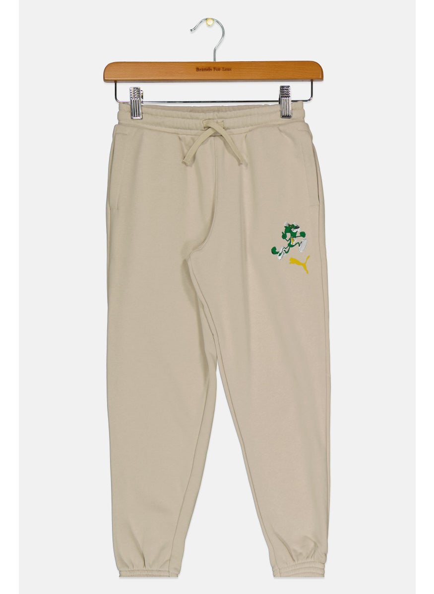 PUMA Kids Boy Sportswear Fit Outdoor Sweatpants, Beige  - Image 1