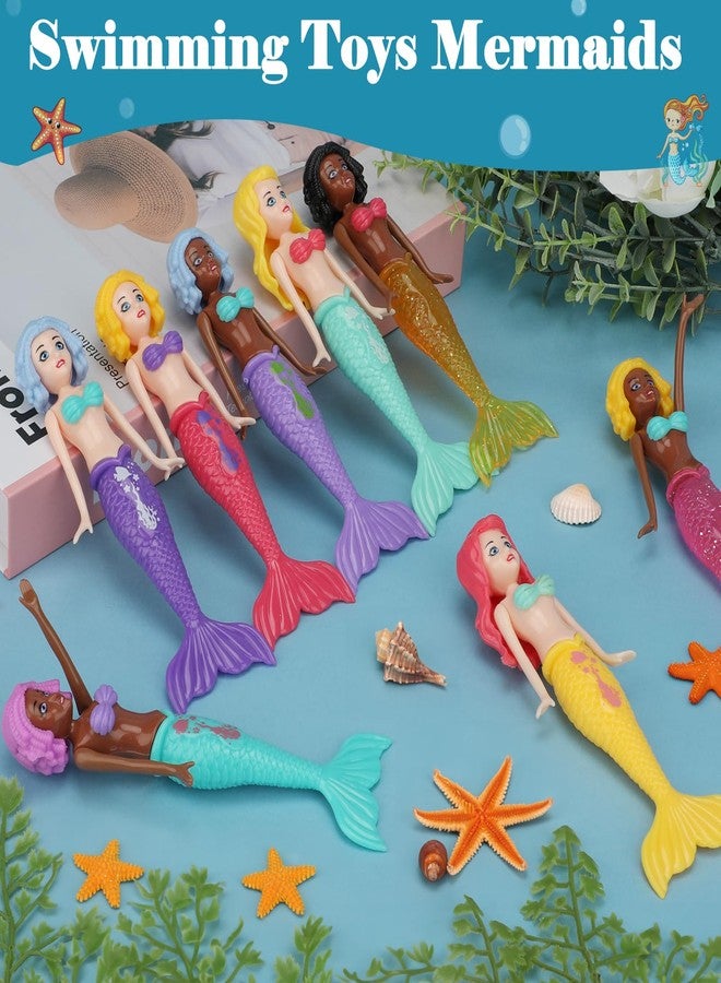 HEYTIMI 20 Pack Colorful Mermaid Diving Toys - Underwater Sinking Pool Toys for Kids Girls Ages 3-12, Summer and Spring Fun Bath & Pool Games, Non-Repeating Styles, Glittery Sparkle Tails - Image 5