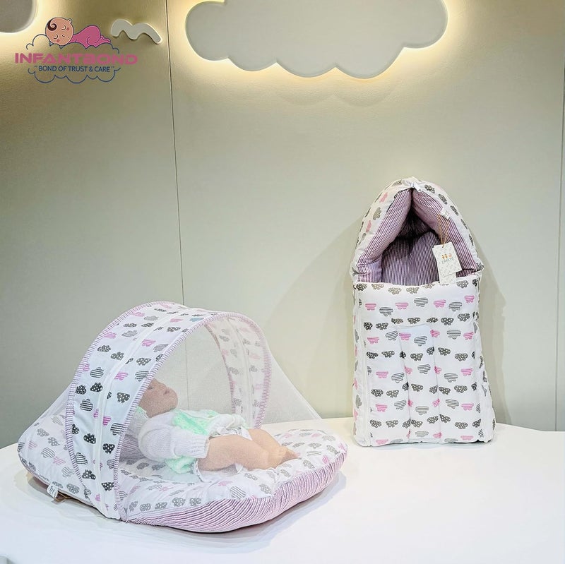 Infantbond Complete Bedding Set Essentials Combo for Baby 06 MonthsCloud line LavenderNormal - Image 2