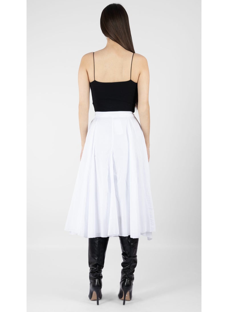 KYVELi Flowy Midi Skirt - White - Image 5
