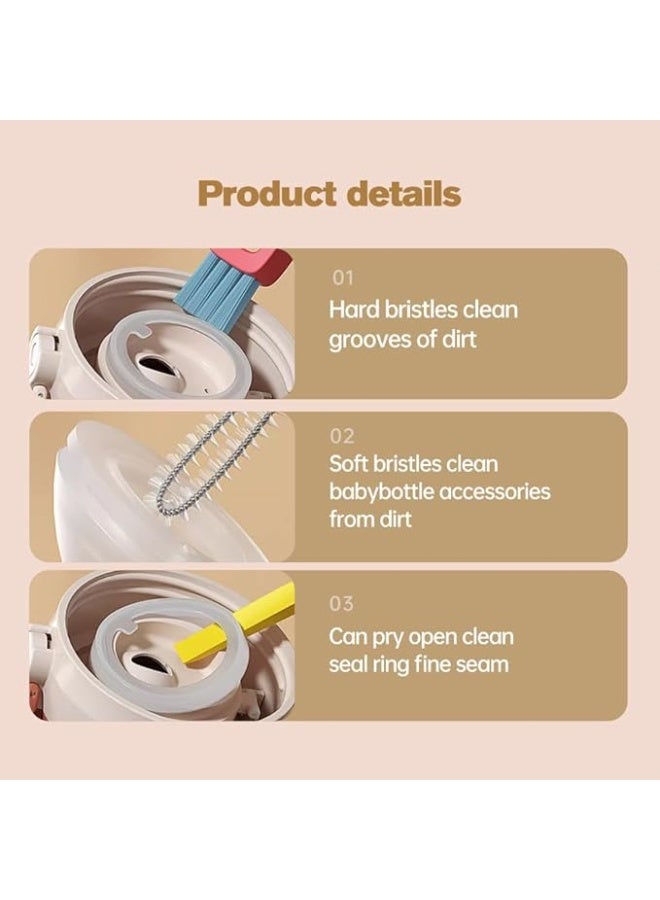 3 in 1 Cup Lid Cleaning Brush, Multifunctional Crevice Portable Cup Lid Cleaning Brush for Bottle Gap Tight Spaces Cup  - Image 4