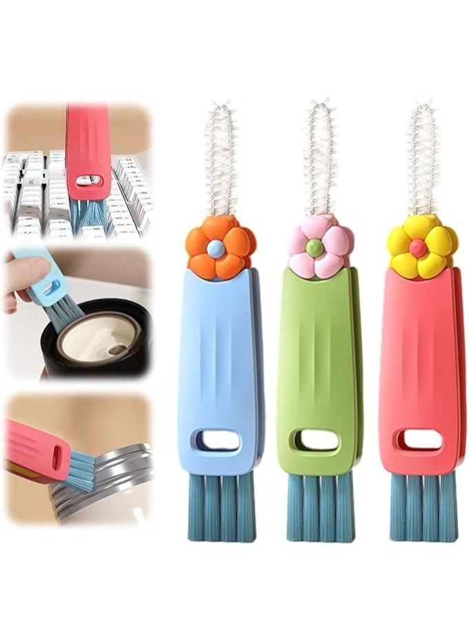 3 in 1 Cup Lid Cleaning Brush, Multifunctional Crevice Portable Cup Lid Cleaning Brush for Bottle Gap Tight Spaces Cup  - Image 1