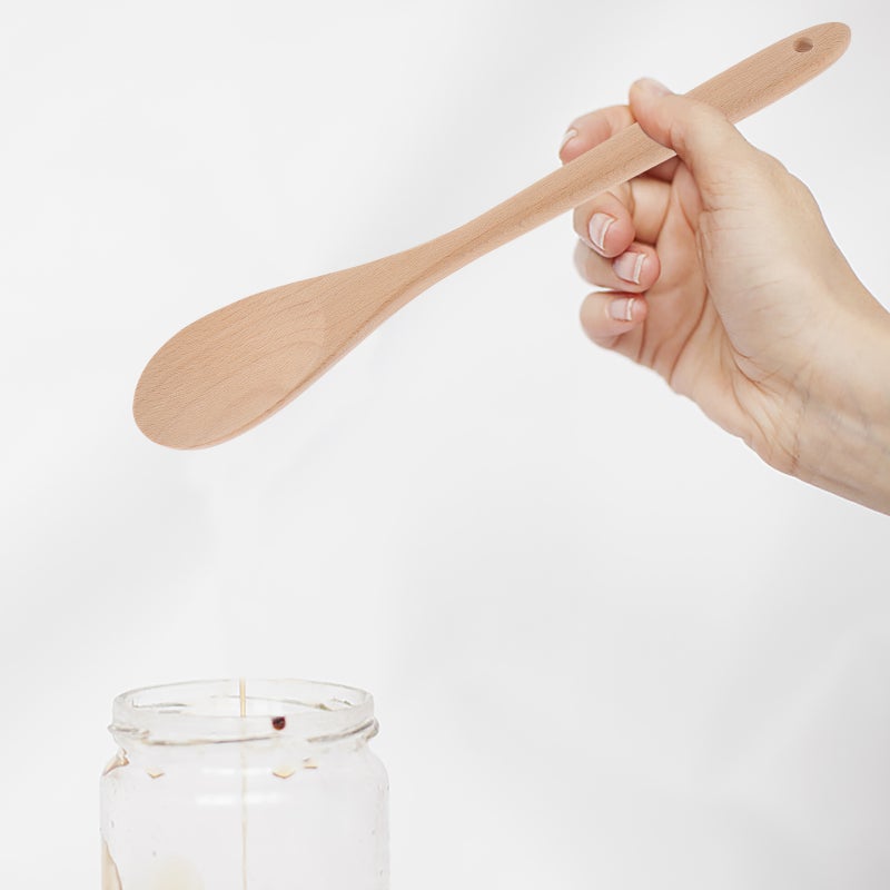 2pcs Spoon Handle Spoon Mixing Spoon Wood Stirring Spoon for Kitchen - Image 3