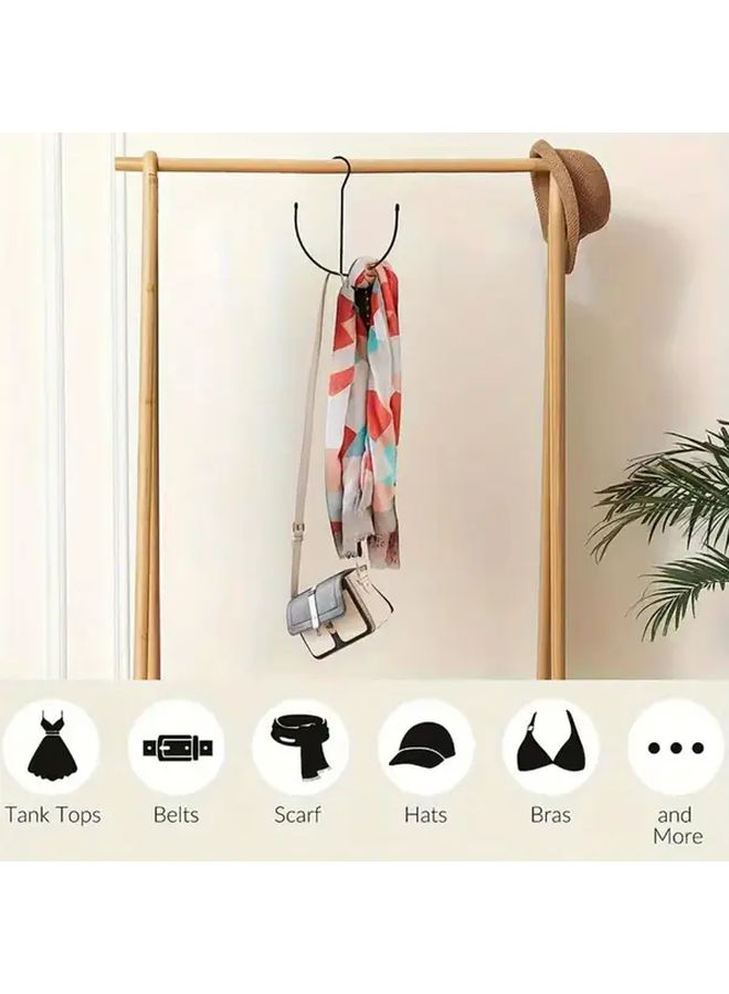 Black Metal Belt Storage Hook With Multiple Loops For Ties Scarves Vests Hats - Image 5