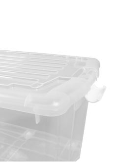 Plastic Storage Box Multipurpose Transparent Plastic Storage Box With Wheels And Lockable Lid 150L Clear/White - pzsku/Z491119646C92B8BD5FEEZ/45/_/1739804161/b8af4f6d-9ae9-490d-97bb-4ddf5b5d842e