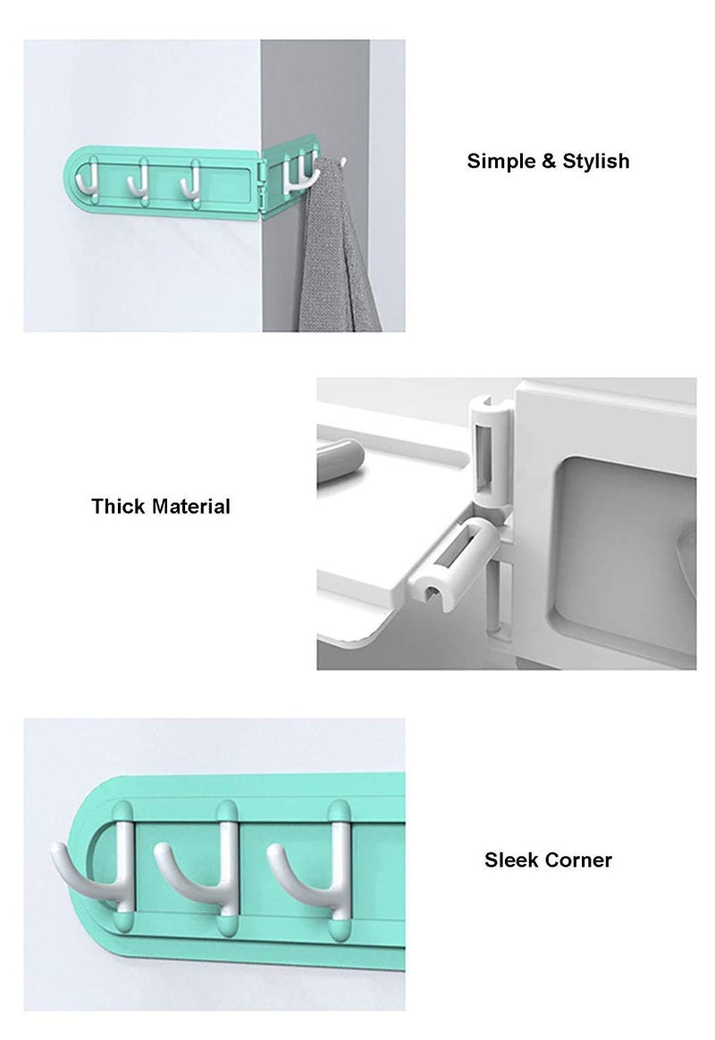 Vroxy Plastic Magic Sticker Series Self Adhesive Bathroom Towel Hanger Hook Rail/Utensil Rack Kitchen Hanger Hooks for Cup (Multi Color, 1 Piece) (1) - Image 5