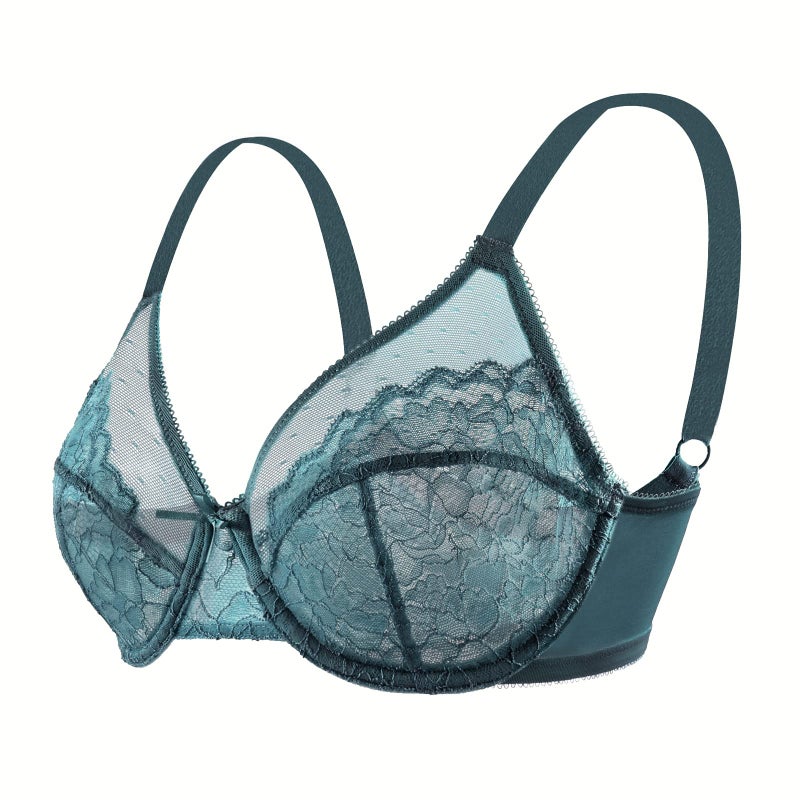 HSIA Minimizer Bras for Women Full Coverage Underwire Bras Plus Size,Lifting Lace Bra for Heavy Breast 34C - Image 4
