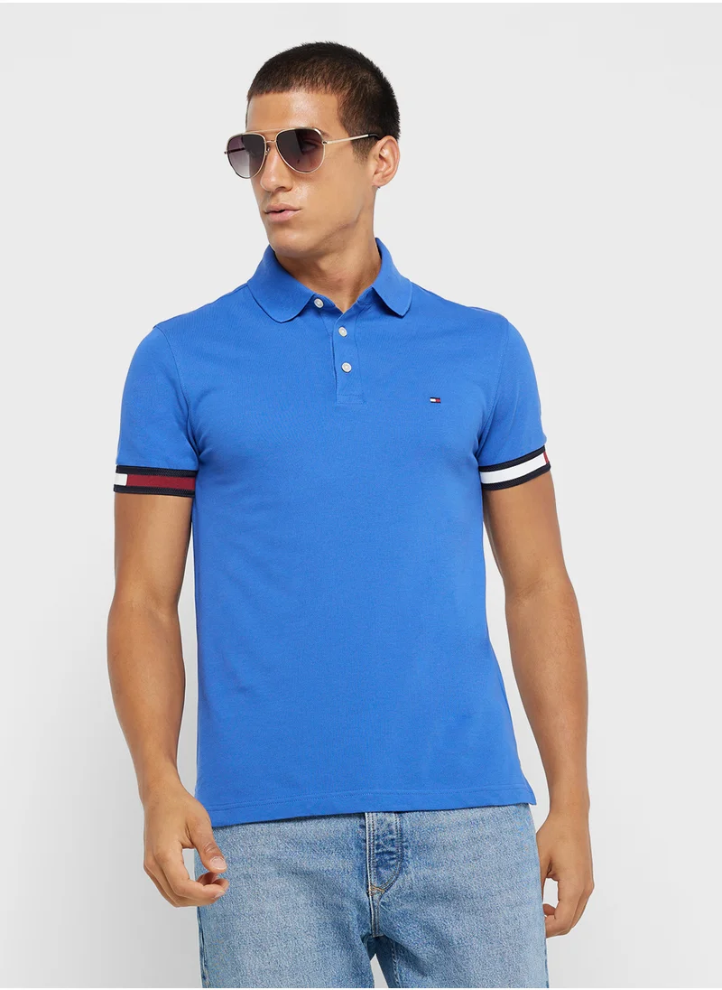 تومي هيلفيغر Striped Regular Fit Polo
