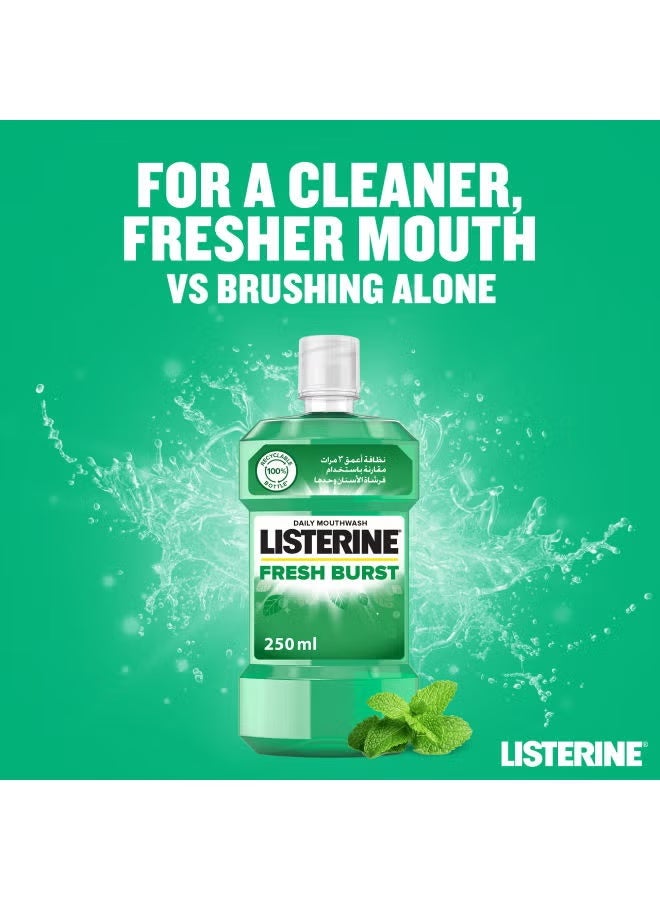 Listerine Antiseptic Mouthwash - Fresh Burst 250ml - Image 2