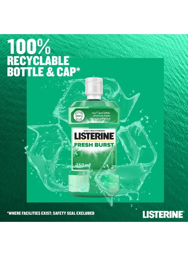 Listerine Antiseptic Mouthwash - Fresh Burst 250ml - Image 5