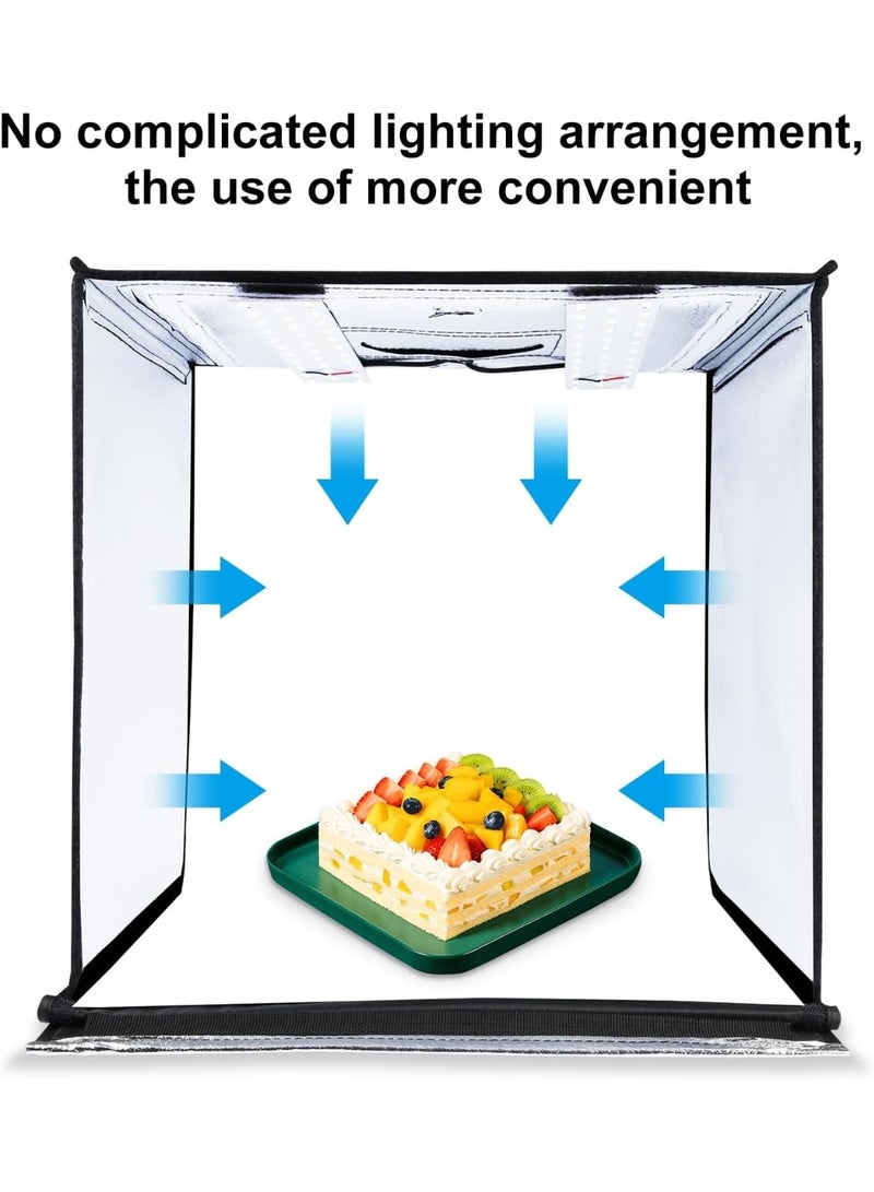 WALALLA Portable Light Box Photography, Professional 16'' Photo Studio Light Box, Large Dimmable Photo Booth, Shooting Tent, Soft Box with 6 Color Backdrops, 2*120 LM LED Lights for Big Product Photography - Image 4